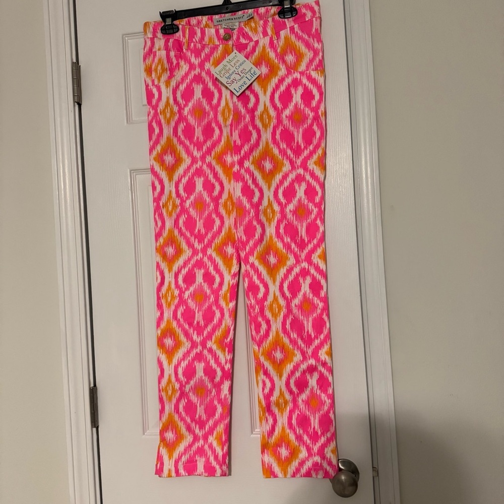 Gretchen Scott Designs Gripeless Jeans - Knit Ikat Pink Large - Picture 2 of 6